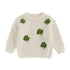 Toddler Clover Embroidery Adorable Pullover Tops childrensterritory