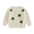Toddler Clover Embroidery Adorable Pullover Tops childrensterritory