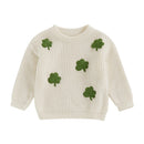Toddler Clover Embroidery Adorable Pullover Tops childrensterritory