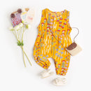Floral Baby Girls Sleeveless Casual Cotton Jumpsuits childrensterritory