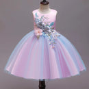 Girls Floral Design Tutu Elegant Party Dresses childrensterritory