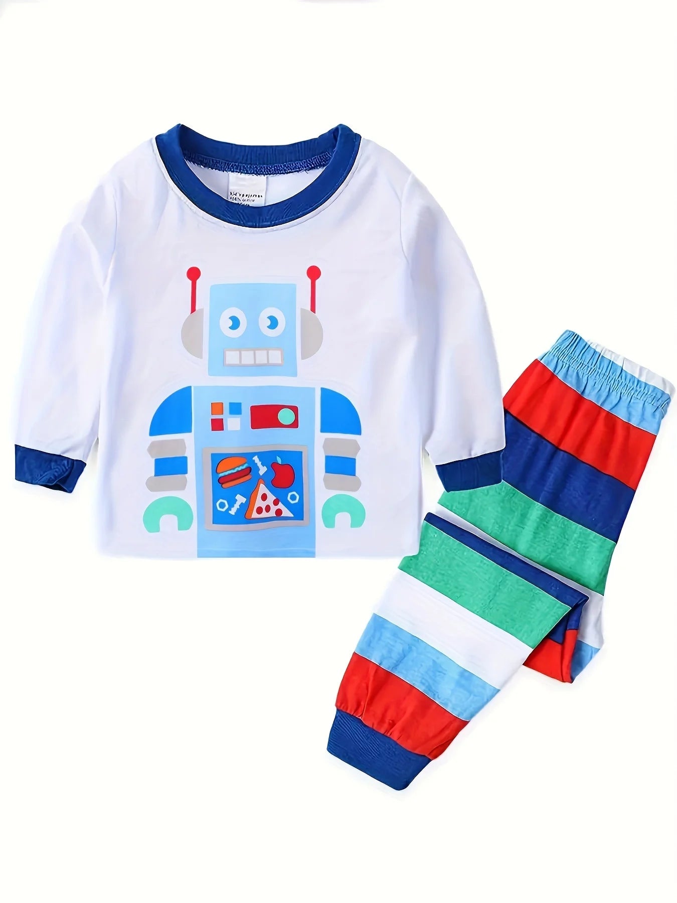 Cartoon and Letter Print Toddler Boys Girls Pajamas Sets childrensterritory