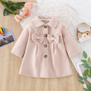 Girls' Long-Sleeved Collar Design Winter Coat childrensterritory
