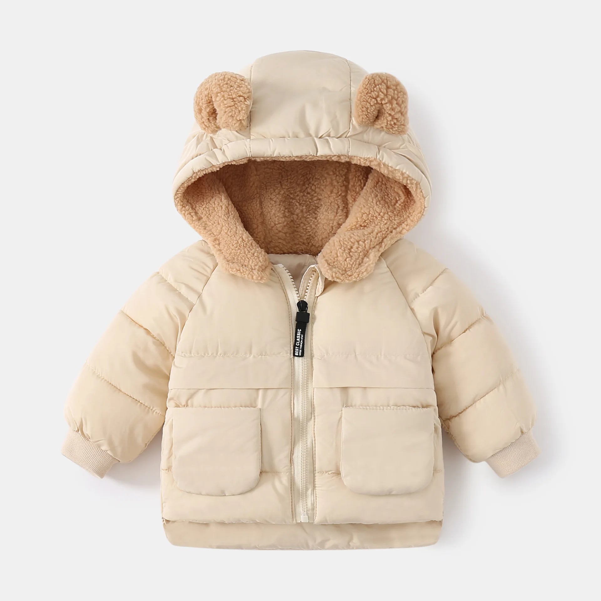 Kids’ Long-Sleeve Stylish Puffer Winter Jacket