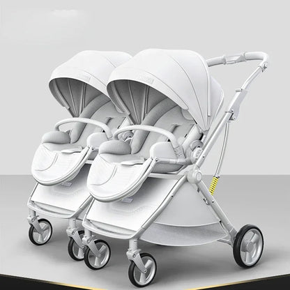 Two-way Foldable, Lightweight, and Detachable Twin Baby Stroller childrensterritory