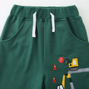 Kids Boys Cartoon Excavators Design Soft Cotton Short Pants childrensterritory