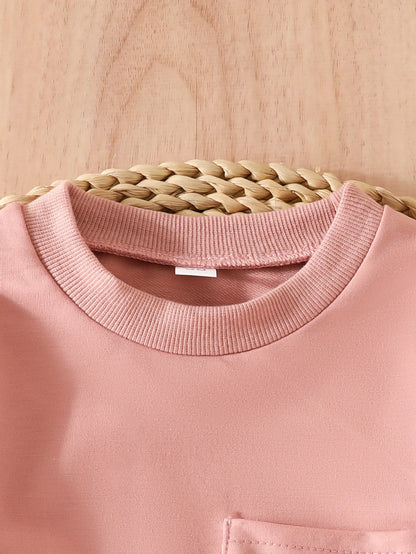 Solid Long Sleeve Baby Boy Girl Sweatshirt Bodysuits