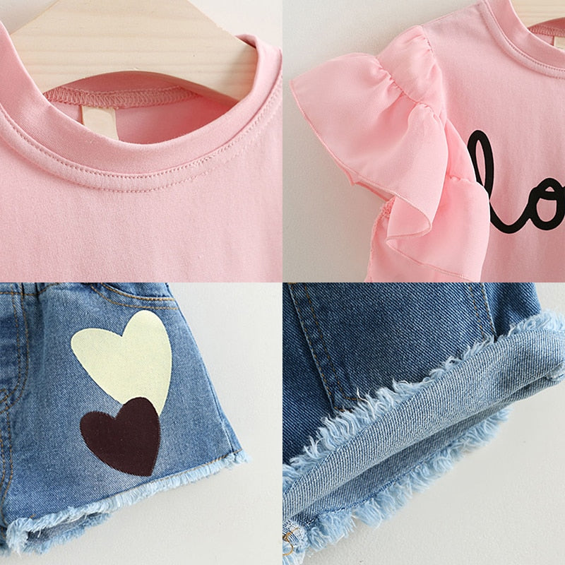 Kids Girls 2 Piece Trendy Summer Clothing Sets childrensterritory