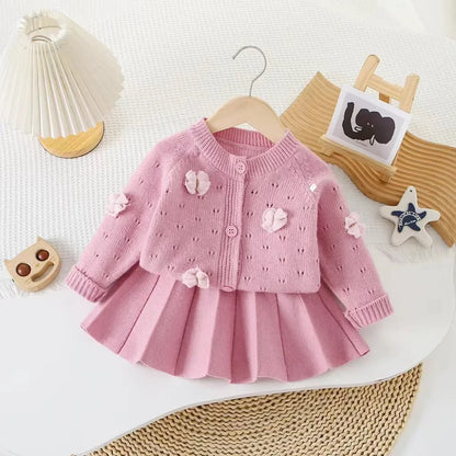 Girls’ Long-Sleeve Soft Winter Sweater with Heart Design childrensterritory