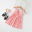 Kids Girls Floral Print Sling Princess Dresses for Summer childrensterritory