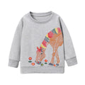 Animals Embroidery Kids Long Sleeve Sweatshirts childrensterritory