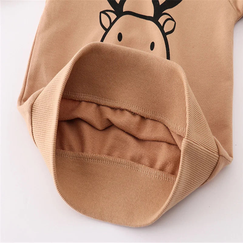 Cartoon Animal Print Long Sleeve Kids Boys Sweatshirts