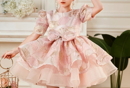 Elegant Embroidery Little Girl Lush Birthday Party Dresses childrensterritory