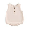 Solid Color Sleeveless Baby Girls Boys Summer Bodysuit childrensterritory