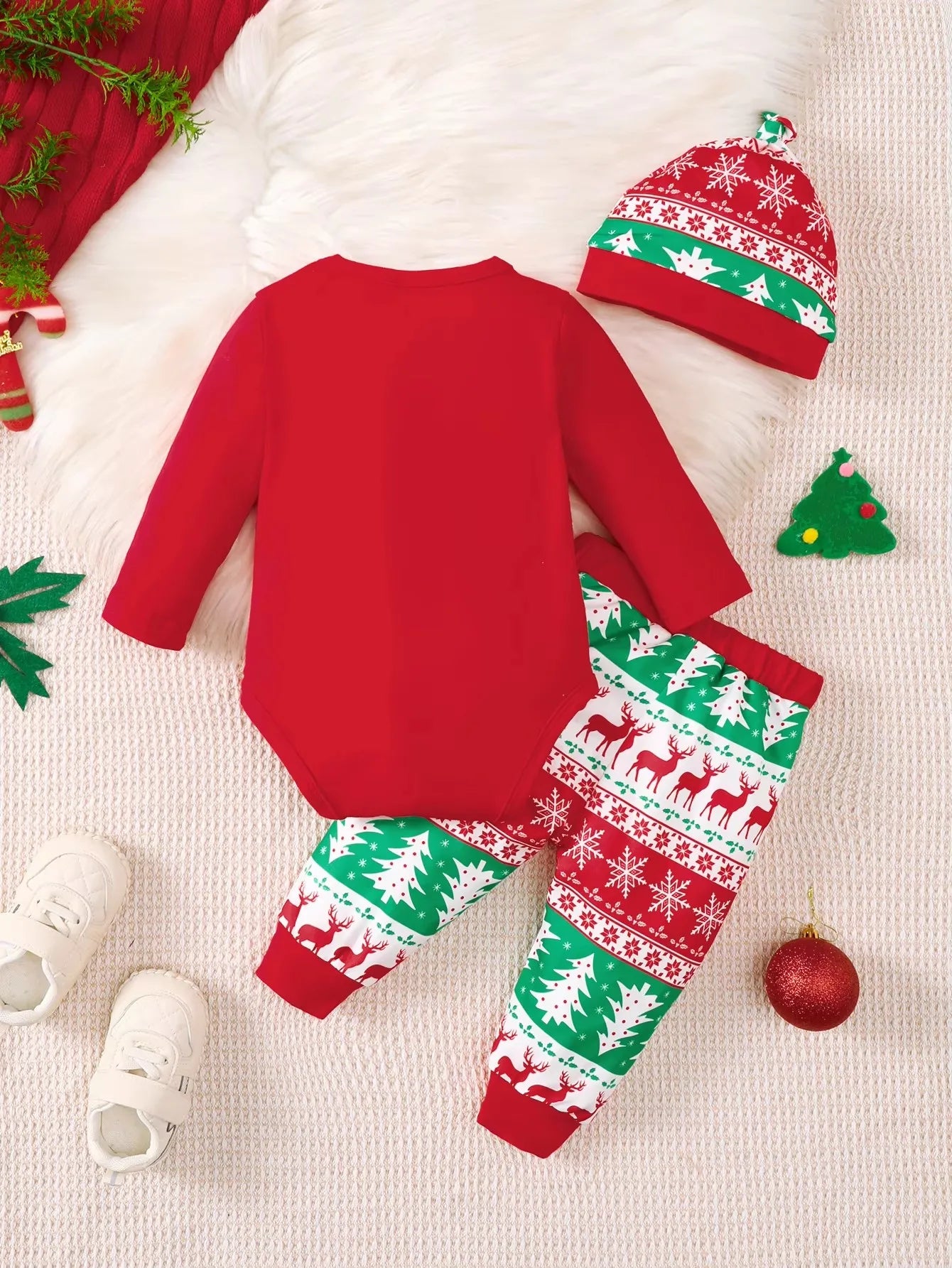 Long-Sleeved Christmas Outfit For Baby Kids