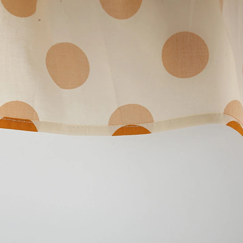 Baby Girl Polka Dot Print Summer Dress with Bow