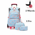 Waterproof Printed School Bags Set with or without Wheels for Kids