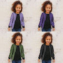 Kids Girls Boys Windproof Warm Jacket With Pockets
