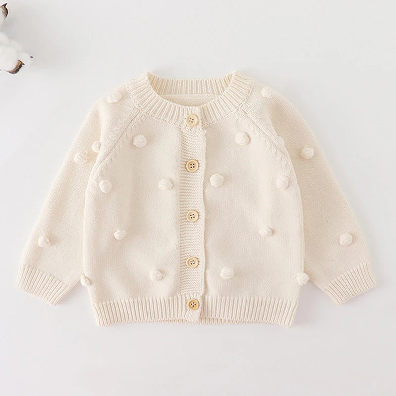 Baby Flowers Embroidered Long Sleeves Knitted Cardigans childrensterritory