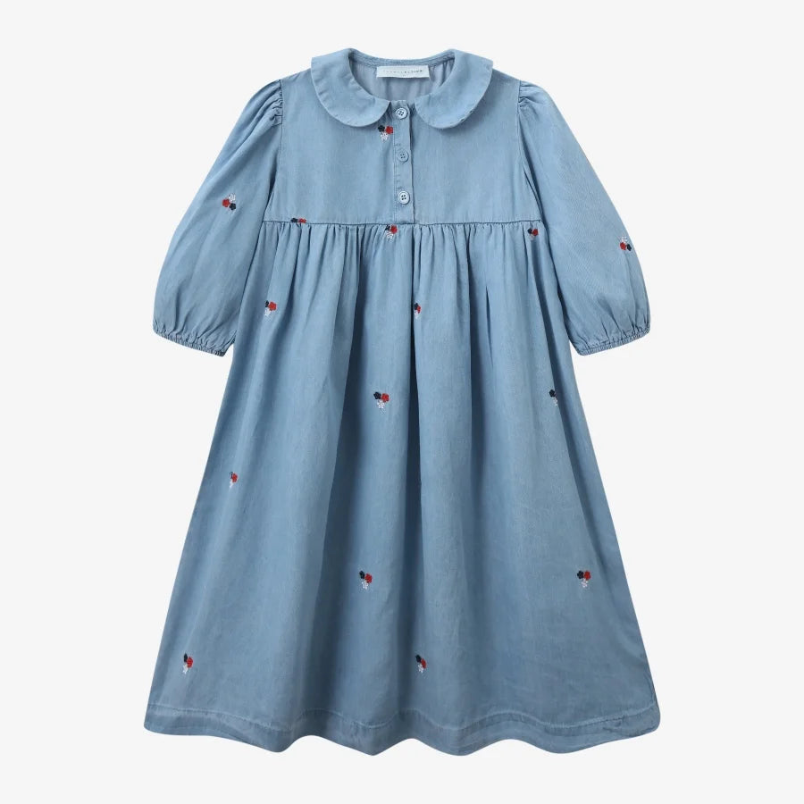 Family Matching Embroidered Denim Clothing Set for Summer childrensterritory