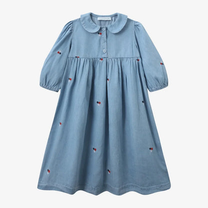 Family Matching Embroidered Denim Clothing Set for Summer childrensterritory