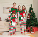 Santa Claus Striped Xmas Sleepwear For Whole Family