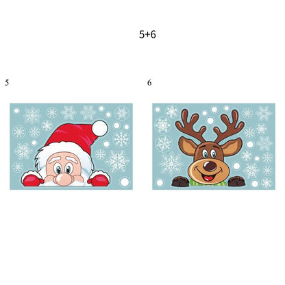 Santa Claus Snowflake Christmas Window/Wall Decals childrensterritory