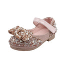 Luxury Rhinestone Design Girls' Flat Princess Leather Shoes childrensterritory