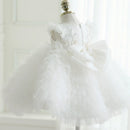 Pearl-Decorated Multilayared Baby Christening Dress childrensterritory