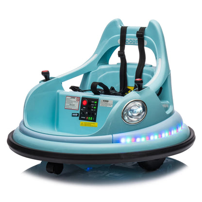 12V RC Ride on Bumper Car with LED Lights, Bluetooth childrensterritory