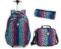Printed 3pcs Kids School Bags On Wheels for Boys and Girls