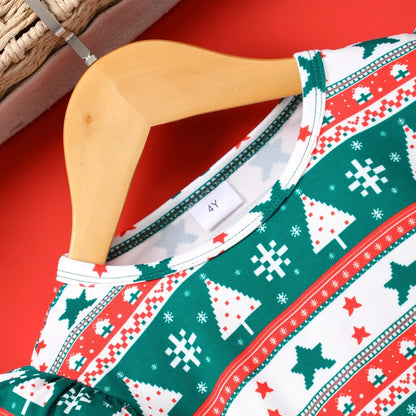 Kids Girls Christmas Style Long Sleeve Party Dresses