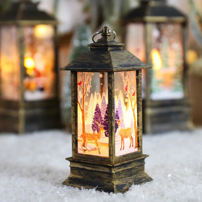1pc Led Santa Claus, Snowman Hanging Lantern For Xmas