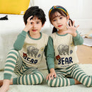 Long Sleeve Cartoon Design Kids Winter Warm Pajamas Sets childrensterritory