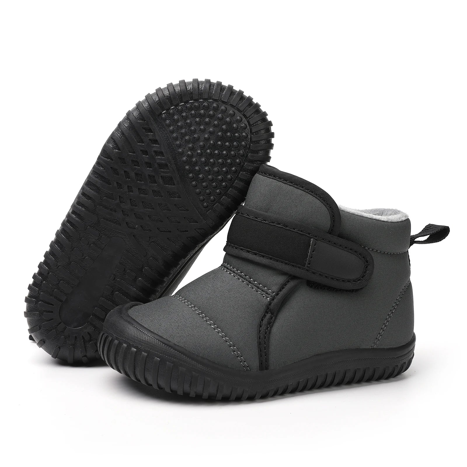 Kids Girls Soft-Sole Ankle Length Warm Fur Snow Boots childrensterritory