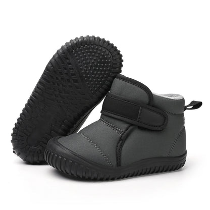 Kids Girls Soft-Sole Ankle Length Warm Fur Snow Boots childrensterritory