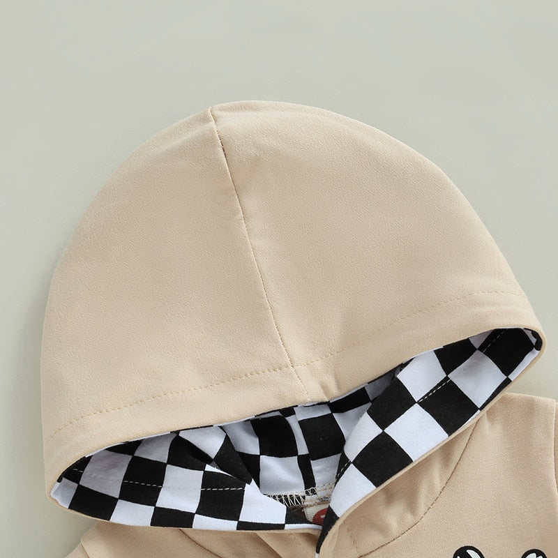 Baby Boys 2PCS Checkerboard Hooded Vest and Shorts Sets childrensterritory