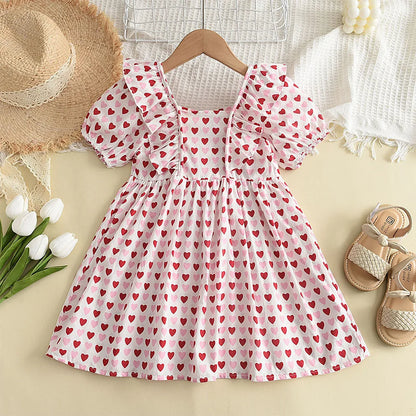 Kids Girls Floral Design Summer Princess Dresses childrensterritory