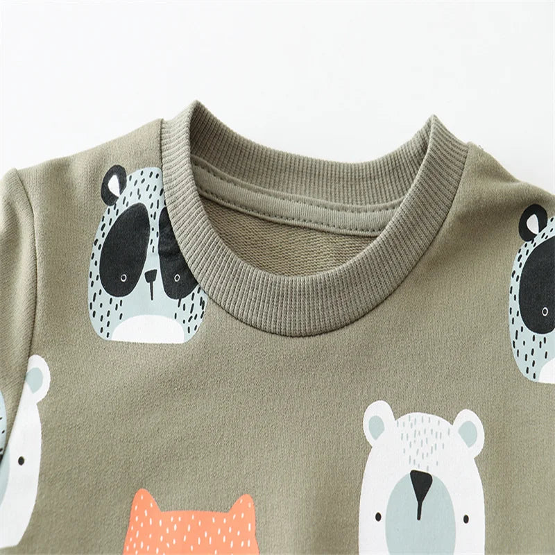 Cute Cartoon Design Kids Boys Girls Sweatshirts