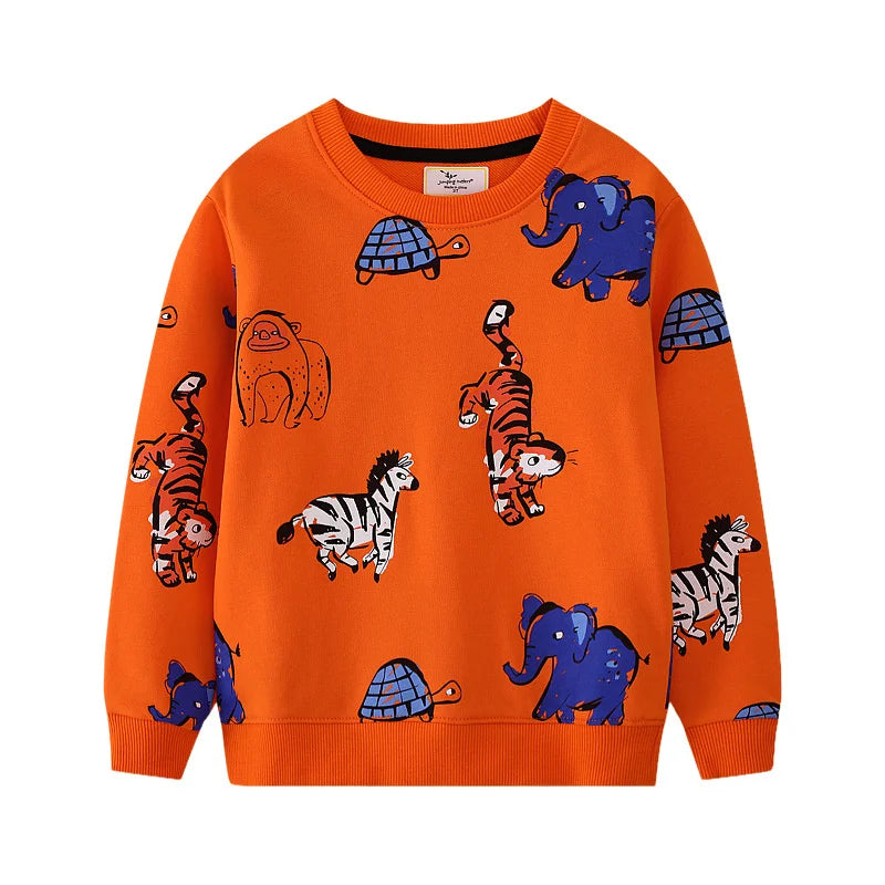Cartoon Glitter Butterfly Design Little Girls Sweatshirts