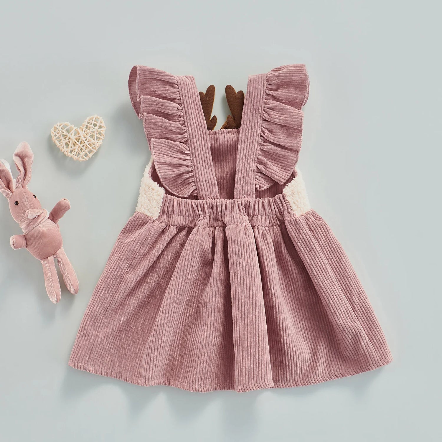 Baby Girl Cartoon Designed Corduroy Mini Dress
