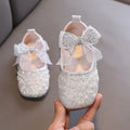 Single Pearl Shallow Kids Girls Bowknot Shoes