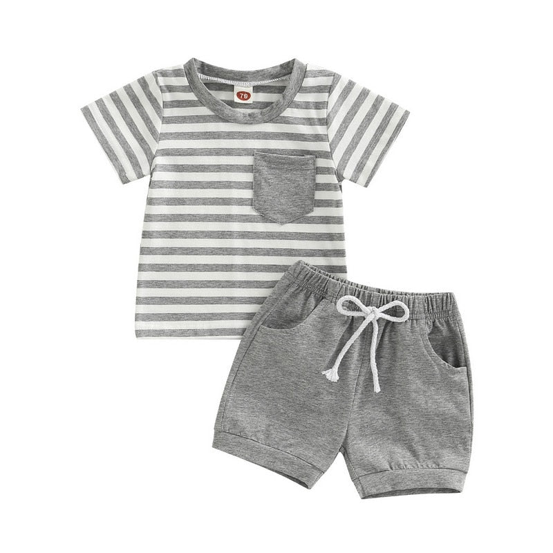 Baby Boys Short Sleeve Tops and Shorts Set for Summer childrensterritory
