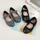 Little Boys and Girls Slip On Black Leather Shoes childrensterritory