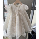 Little Girls' Short-Sleeved, Glittery, Vintage-Style Pageant Gown childrensterritory