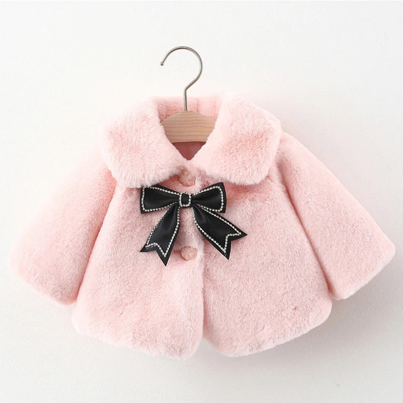 Baby Girls' Long Sleeves Collar Design Warm Jacket