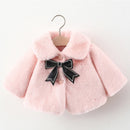 Baby Girls' Long Sleeves Collar Design Warm Jacket childrensterritory