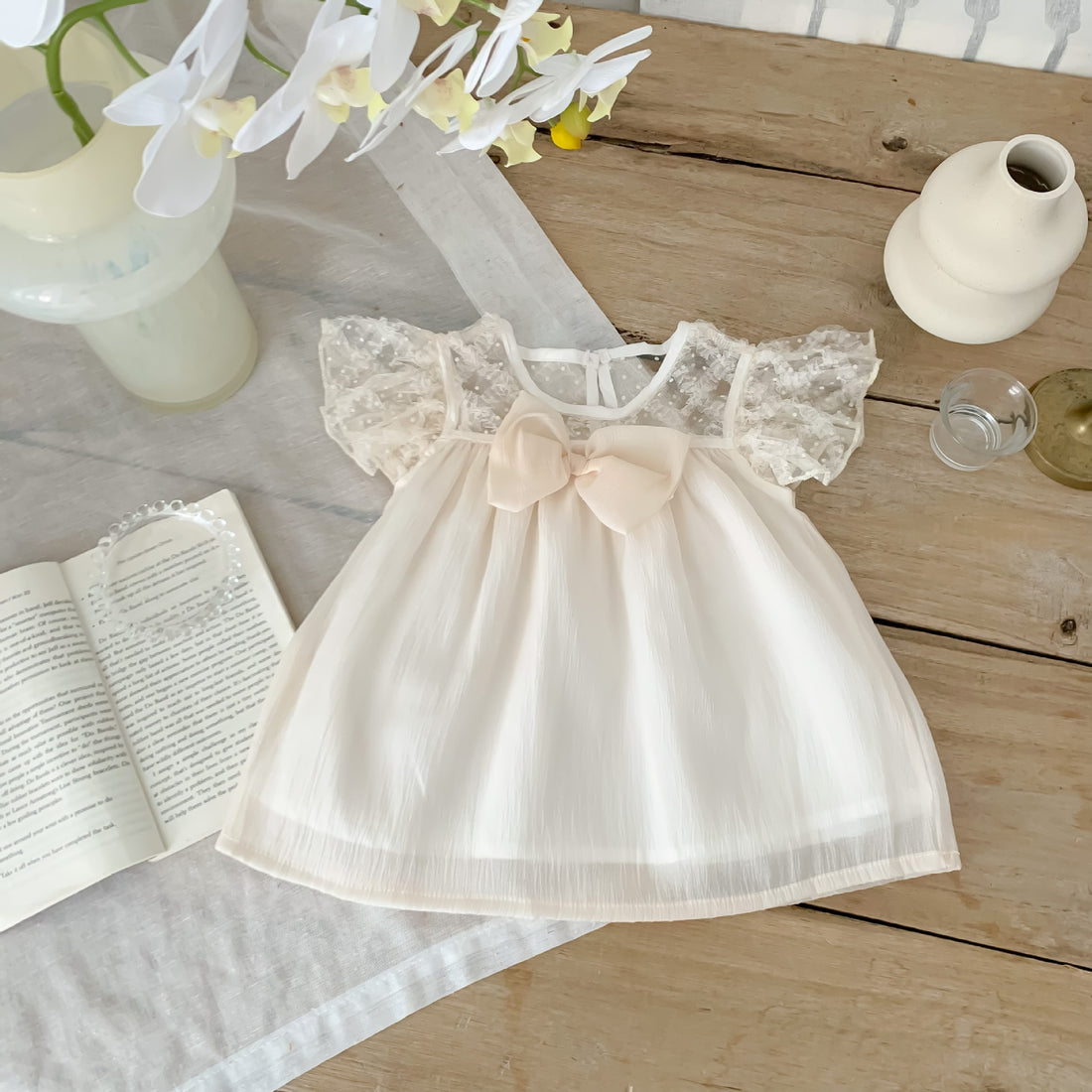 Baby Girl Thin Gauze Princess Dress and Bodysuit childrensterritory