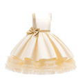 Kids Girls Sequins Bow Tutu Princess Dress for Birthday Party