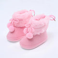 Soft Sole Furry Snow Boots First Walkers for Baby Girls childrensterritory